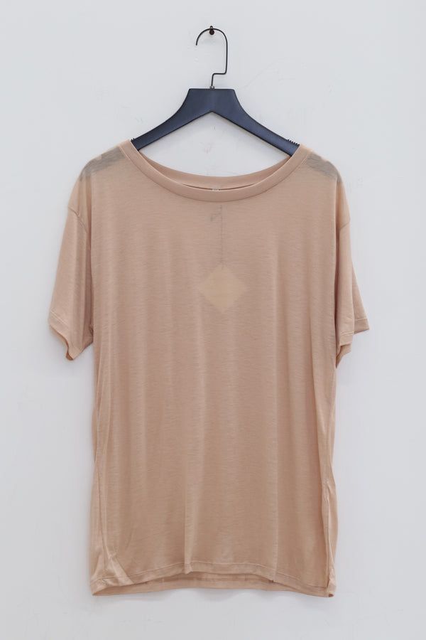 BASERANGE Classic Bamboo Fiber Bamboo Cotton Loose T-shirt Series Collection Round Neck Bottoming Shirt France BAS-TOLO-BL-000-HAPTIC